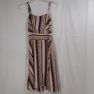 Jasmine Black and White Midi Sundress